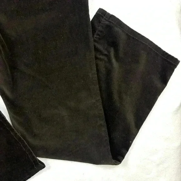 NYDJ Dark Brown “80’s” Corduroy Midrise Stretch Straight Leg Pants Size 10P - Picture 9 of 14